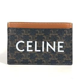 Céline-CELINE Triomphe Business Card Holder-Brown
