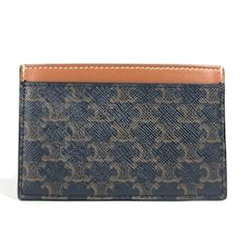 Céline-CELINE Triomphe Business Card Holder-Brown
