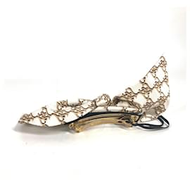 Fendi-Fendi FXT114 Ribbon Hair Clip Barrette-Beige