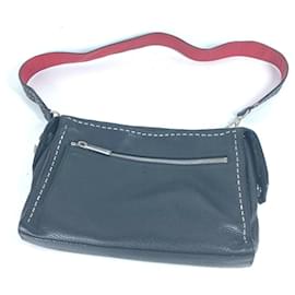 Fendi-Sac Selleria 7V07 en cuir Fendi-Noir,Rouge