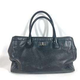 Chanel Executive 2.55 Hardware Shoulder Bag Black