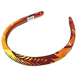 Hermès Faixa de cabeça de seda Hermes Elsa Jungle Love Laranja