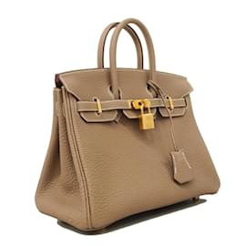 Hermès-Hermes Birkin 25 Handbag in Etoupe Gray-Taupe