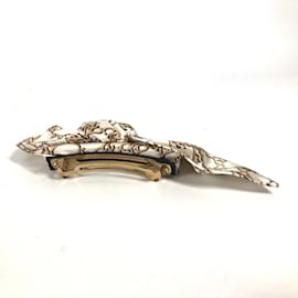 Fendi-Fendi Beige Silk Barrette-Beige