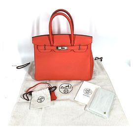Hermès Borsa tote Hermes Birkin 30 Arancione
