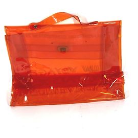 Hermès Hermes Vinyl Kelly Handtasche Tote Bag Orange