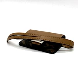Fendi-Fendi Leather Keyring in Brown-Brown