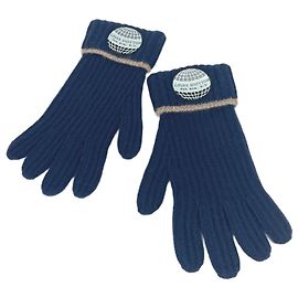Louis Vuitton Cashmere Patch Gloves Navy blue