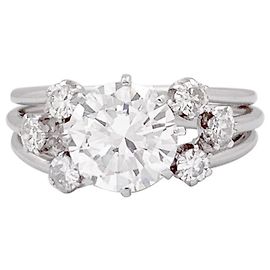 inconnue Vintage platinum and diamond ring. Other