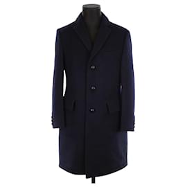 Comme Des Garcons-Manteau en laine-Bleu