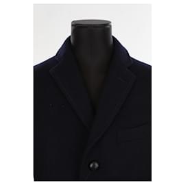 Comme Des Garcons-Manteau en laine-Bleu