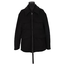 Acne-Manteau en laine-Noir