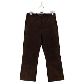 Acne Calças de couro Marrom