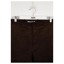 Acne-Leather pants-Brown