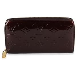 Louis Vuitton-Louis Vuitton Amarante Monogram Vernis Zippy Wallet-Dark red