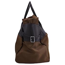The row-The Row Margaux 17 Inside-out Tote Bag In Brown Canvas-Brown,Red