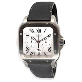 Cartier-Cartier Santos de Cartier Chrono WSSA0017 Men's Watch in  Stainless Steel-Silvery,Metallic