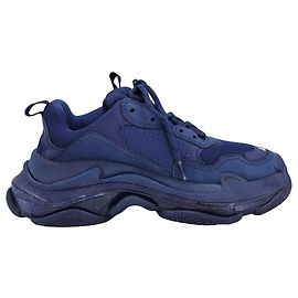 Balenciaga Triple S Sneakers in Navy Blue Polyester Blue Navy blue
