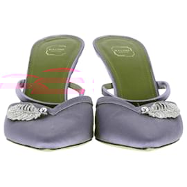 Autre Marque- Malone Souliers Fara 85 Mules in Hot Pink Satin-Pink