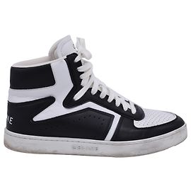 Céline Baskets montantes Celine Z Trainer en cuir noir Noir