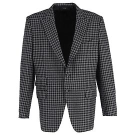 Tom Ford O'Connor Slim-Fit Gingham Suit Jacket in Wool Grey Grey