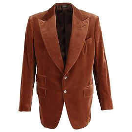 Blazer de veludo slim-fit Shelton da Tom Ford em algodão marrom Marrom
