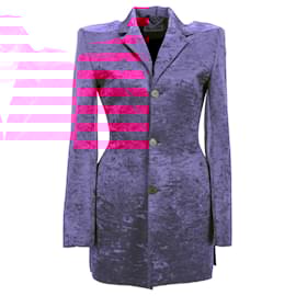 Balenciaga-Balenciaga Single-Breasted Structured Blazer in Pink Velvet-Pink