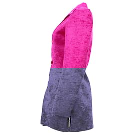 Balenciaga-Balenciaga Single-Breasted Structured Blazer in Pink Velvet-Pink