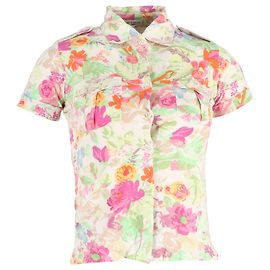 Chemise à manches courtes à imprimé floral Etro en coton multicolore Autre