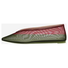 Autre Marque-Burgundy Mesh ballet flats - size EU 37-Dark red