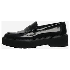 Tod's-Black patent chunky loafers - size EU 37.5-Black