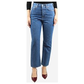 Acne Blaue hochgeschnittene gerade Jeans - Größe UK 12 Blau