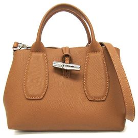 Sac à main Longchamp Roseau Marron