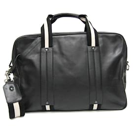 Bally-Bally Men's Leather Briefcase and Shoulder Bag-Black