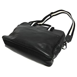 Bally-Bally Men's Leather Briefcase and Shoulder Bag-Black