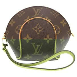 Louis Vuitton-Louis Vuitton Monogram Ellipse Mini Clutch Bag-Brown,Monogram