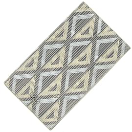 Christian Dior-Christian Dior Bi-fold Card Case in Gray Leather-Brown