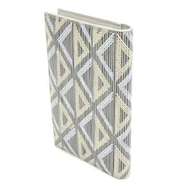 Christian Dior-Christian Dior Bi-fold Card Case in Gray Leather-Brown