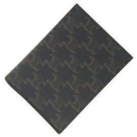 Céline Celine Passport Cover Triomphe Black