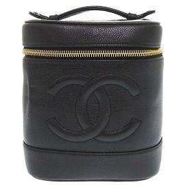Borsa Vanity Nera in Pelle Caviar Chanel Nero