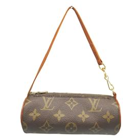 Louis Vuitton-Louis Vuitton Monogram Papillon Pig Leather Brown Pouch-Brown
