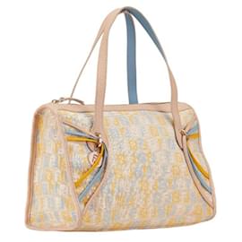 Fendi-Fendi Zucchino Handbag Tote Bag-Blue,Beige,Yellow