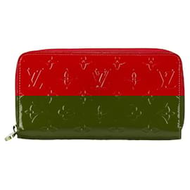 Louis Vuitton-Louis Vuitton Monogram Vernis Zippy Wallet-Red