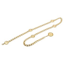 Cinto de corrente medallion Coco Mark da Chanel Dourado