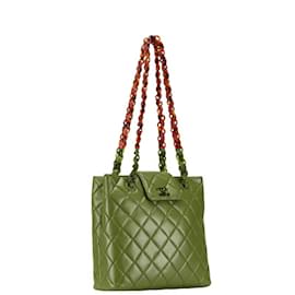 Chanel-Chanel Matelasse Coco Mark Shoulder Bag-Brown,Orange