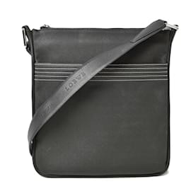 Loewe-Loewe Men's Coated Canvas Shoulder Bag-Black