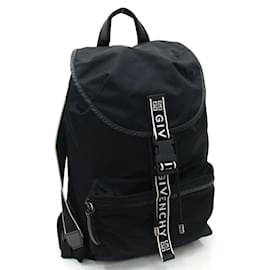 Givenchy Black Nylon Leather Backpack Black