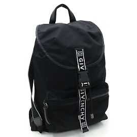 Schwarzer Nylon-Leder-Rucksack von Givenchy Schwarz