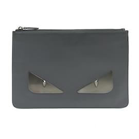 Fendi-Fendi Clutch Bag Bugs Monster-Brown