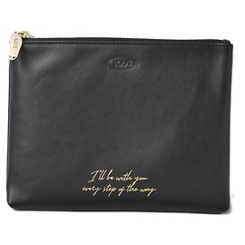 Schwarze Leder-Clutch von Tod's Schwarz
